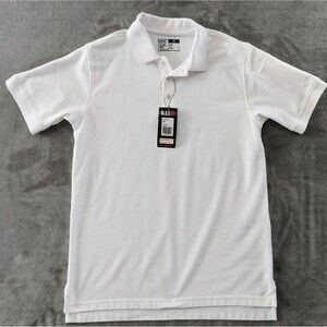 5.11 Tactical Utility Short Sleeve Polo Shirt Men's Medium White 41180 NEW!